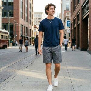 Men's Retrofit Brand Mfg Chino Shorts Size 36  Gray